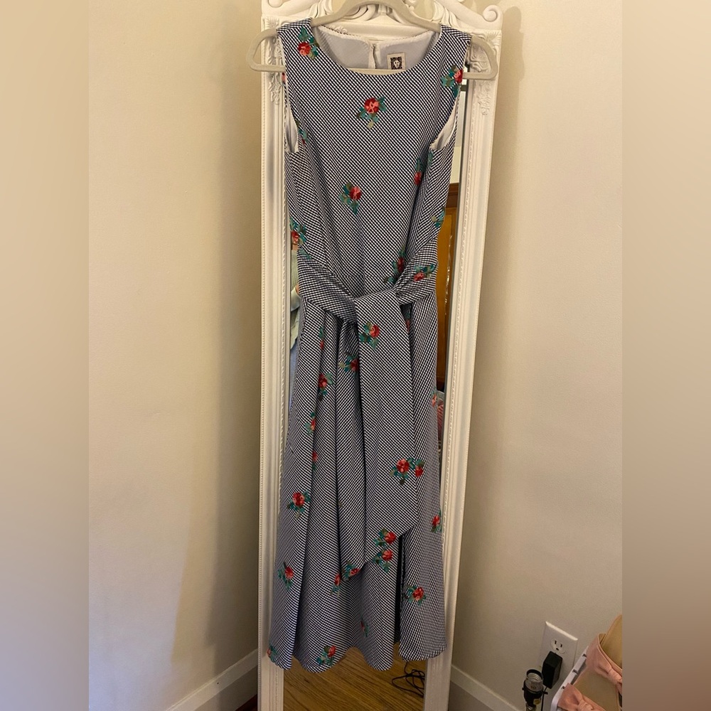 Anne Klein Black and White Floral Dress